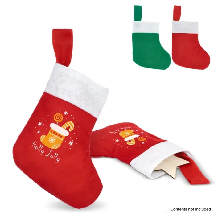 Felt Christmas stocking 24cm - LT90273 (gadzety reklamowe)